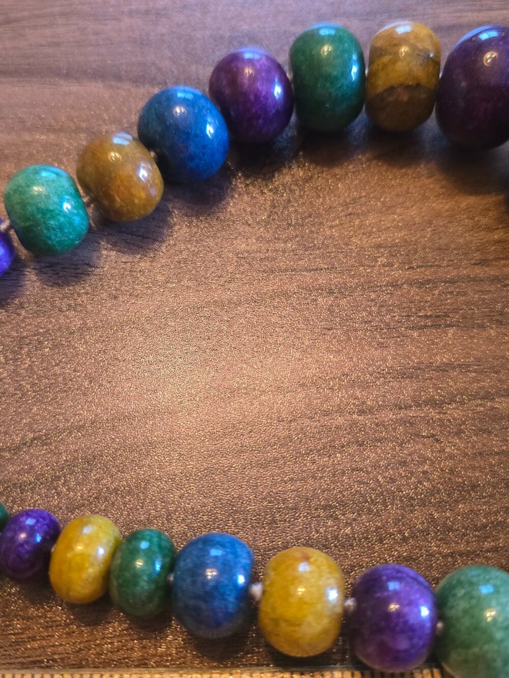 Ceramic/Stone Multicolored Balls Necklace
